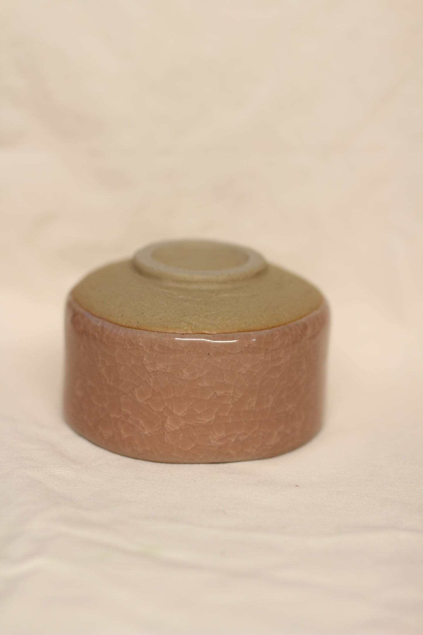 Mino-yaki Chawan - Smokey Pink Crackle Glaze Kikko Kannyu