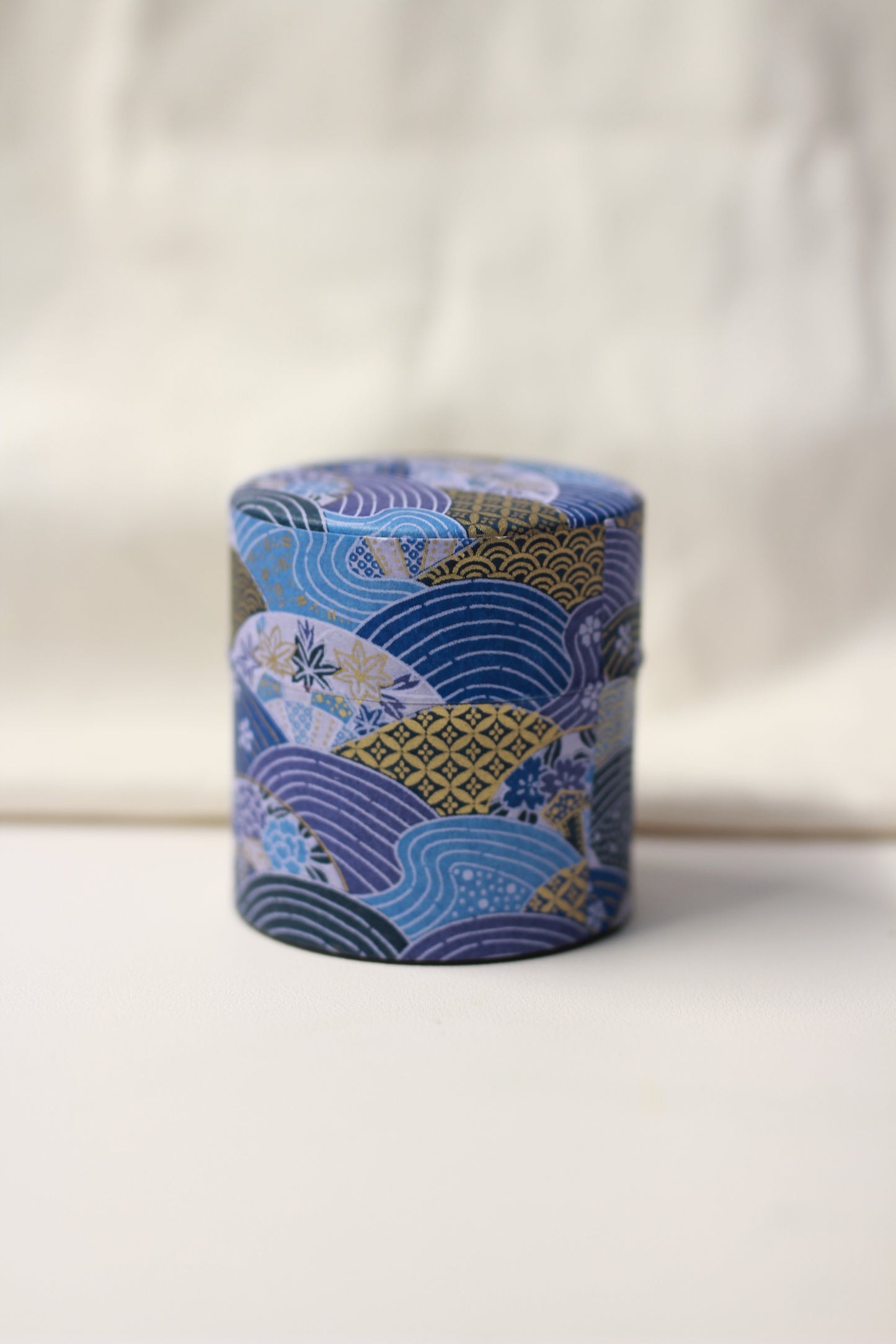 Washi Paper Metal Tea Caddy - (Empty Tin) 100G