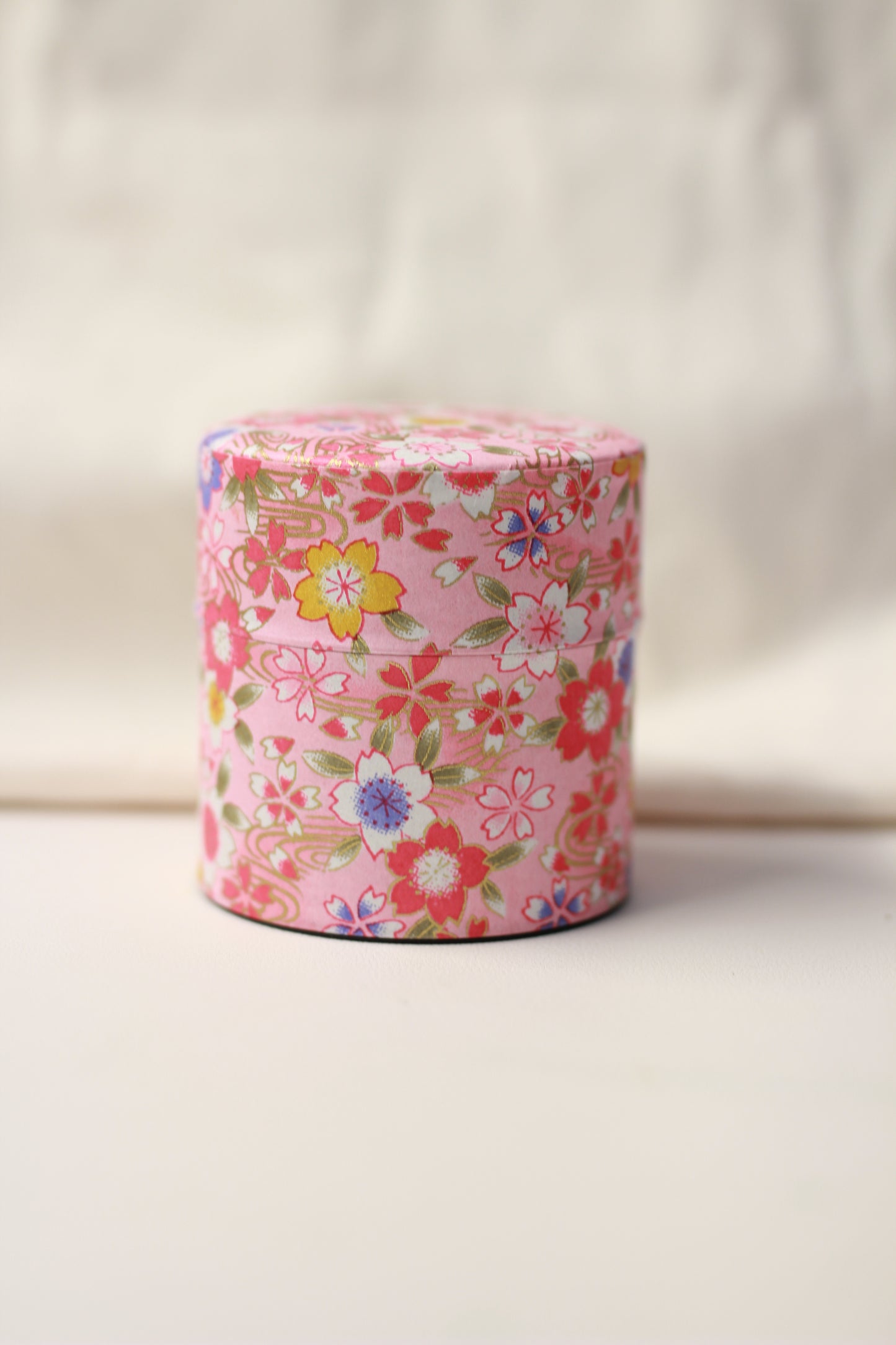 Washi Paper Metal Tea Caddy - (Empty Tin) 100G
