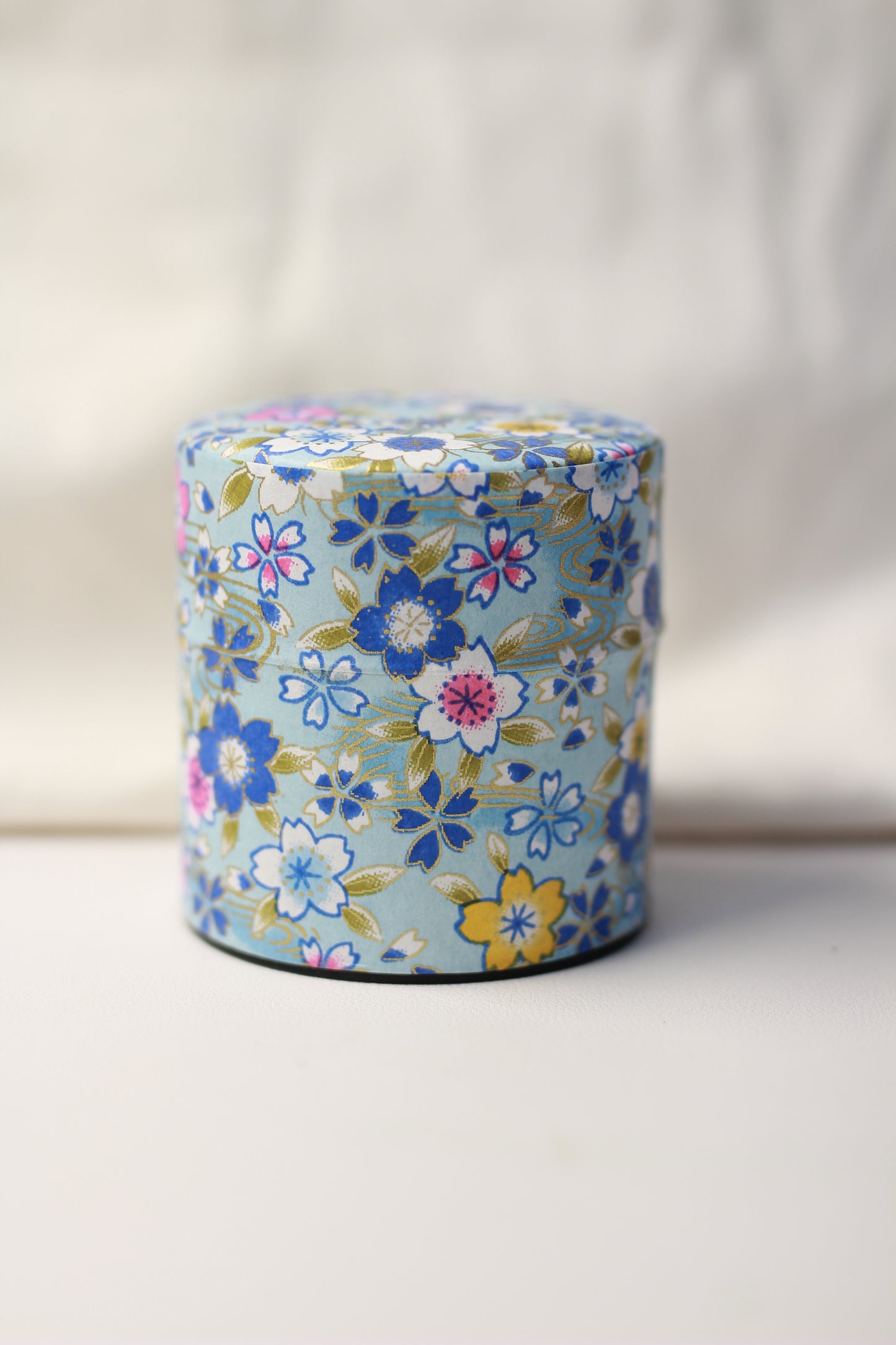 Washi Paper Metal Tea Caddy - (Empty Tin) 100G