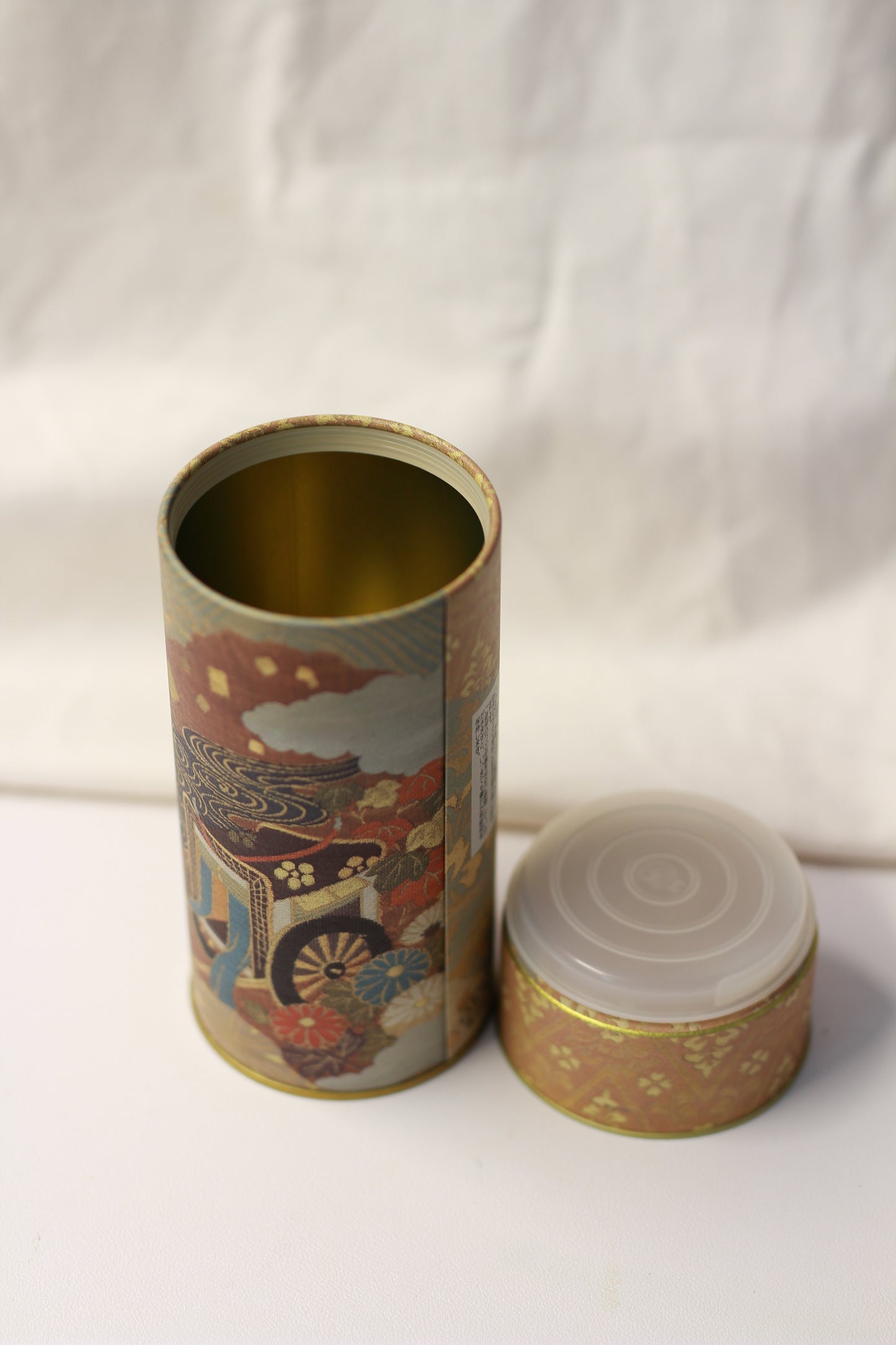 Washi Paper Metal Tea Caddy - (Empty Tin) 200g