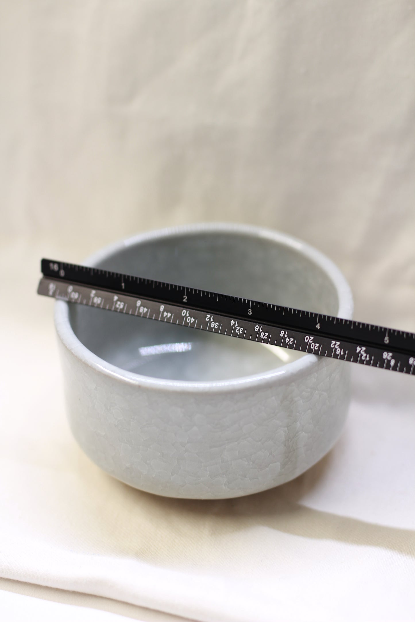 Mino-yaki Chawan - White Ice Crackle Glaze