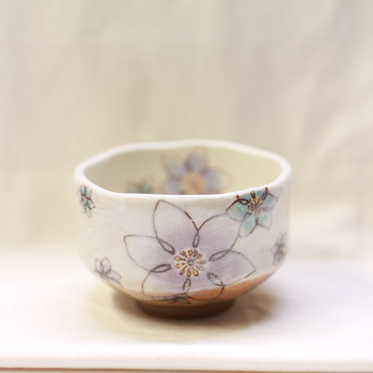 Mino-yaki Chawan - Keiko Hana Mini Chawan