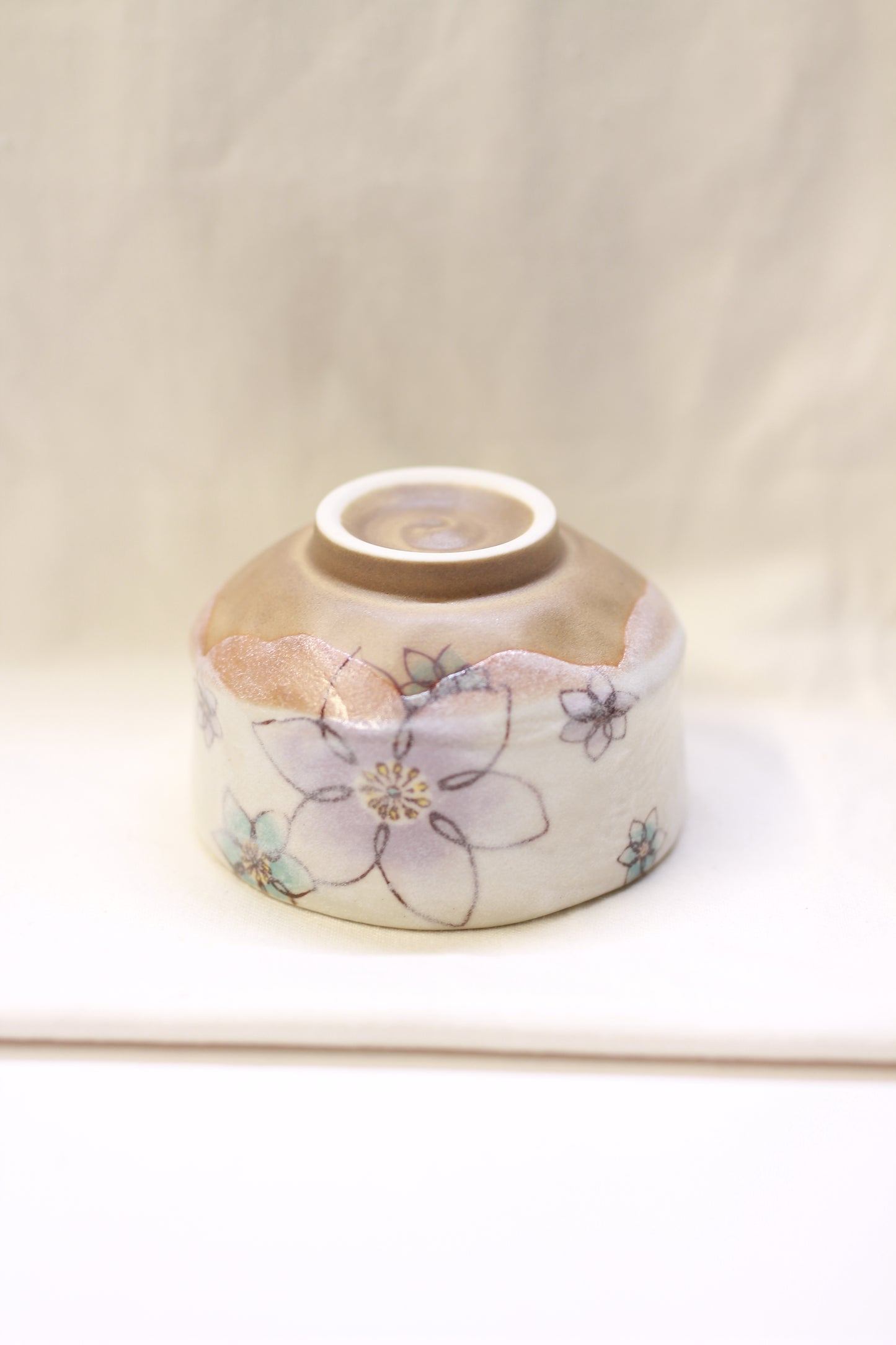 Mino-yaki Chawan - Keiko Hana Mini Chawan
