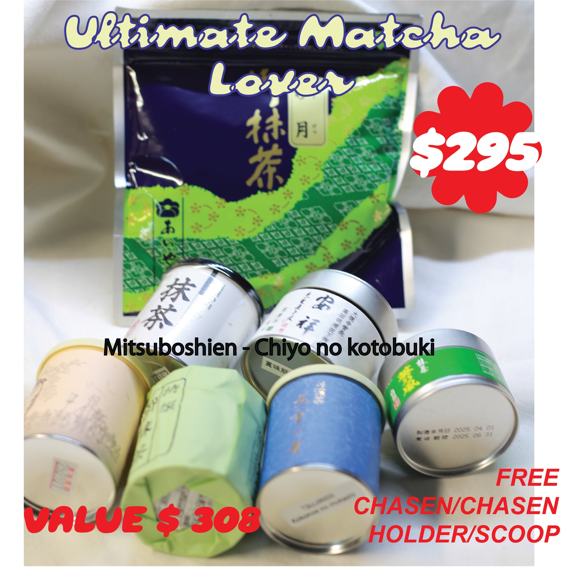 Ultimate Matcha Lover - Combo 4 (Value $308) FREE Chasen/Chasen Holder Set