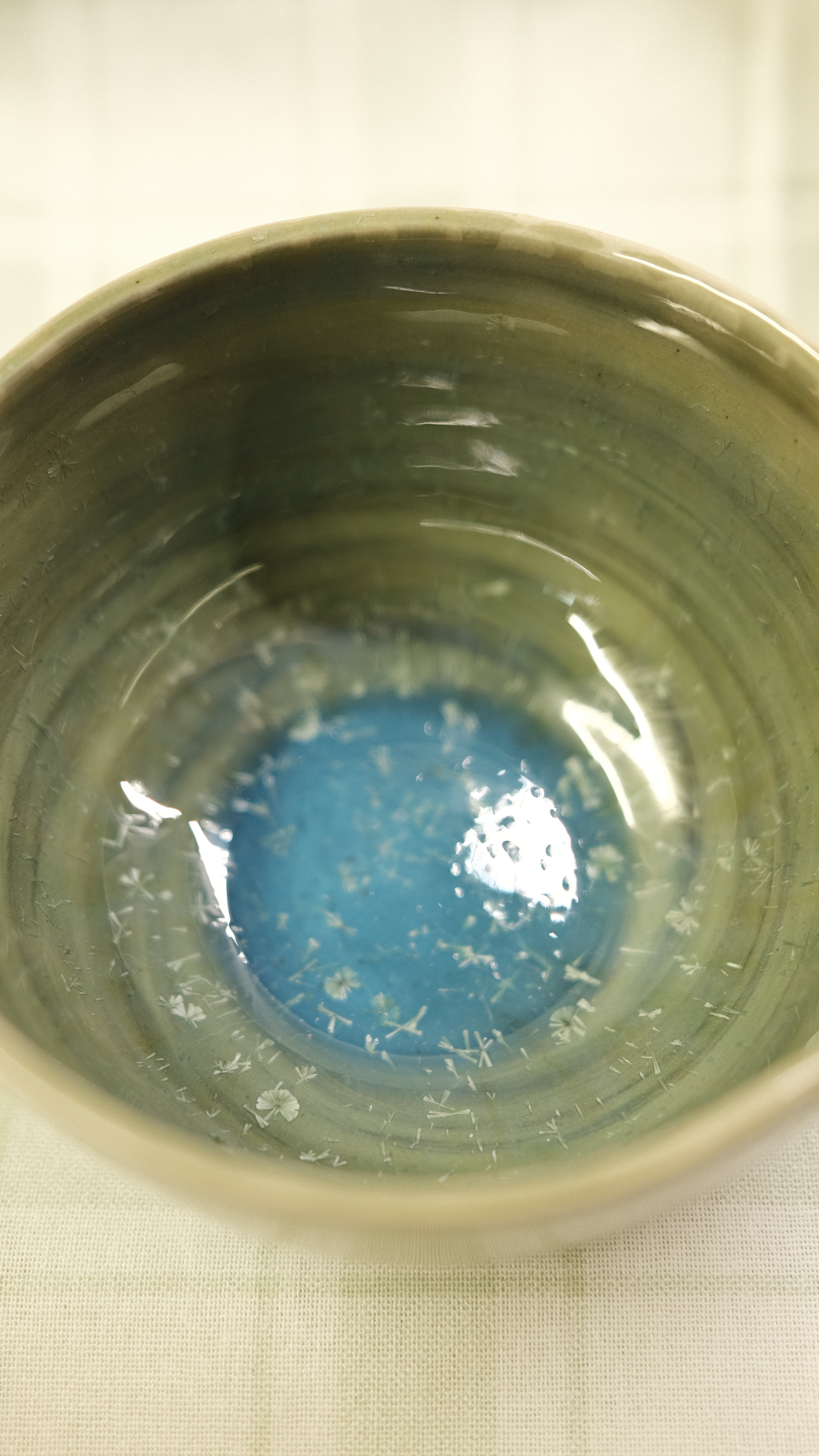 Chawan - Celadon-Blue Crystalline 2