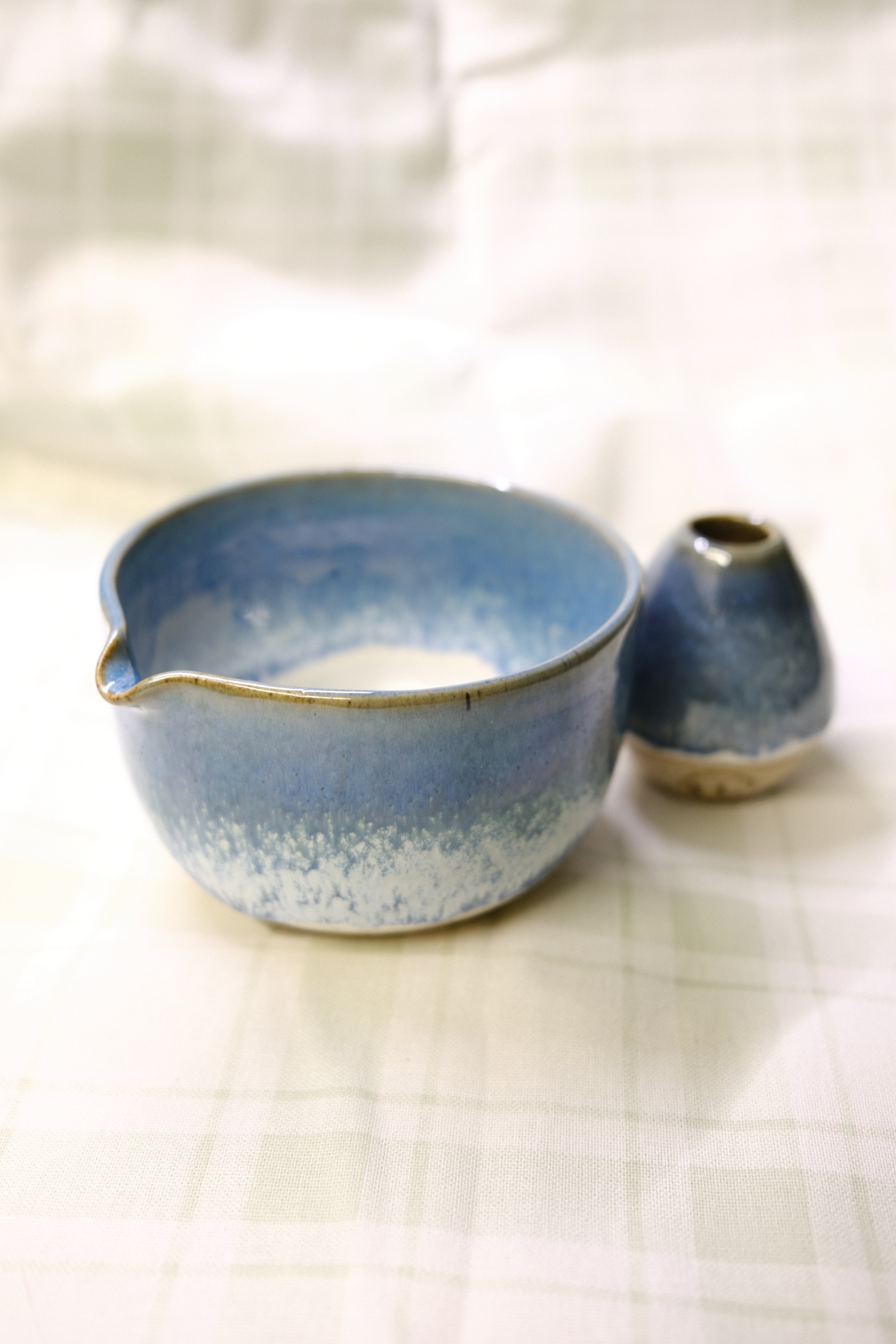 Chawan and Chasentate Set - Aoi Umi