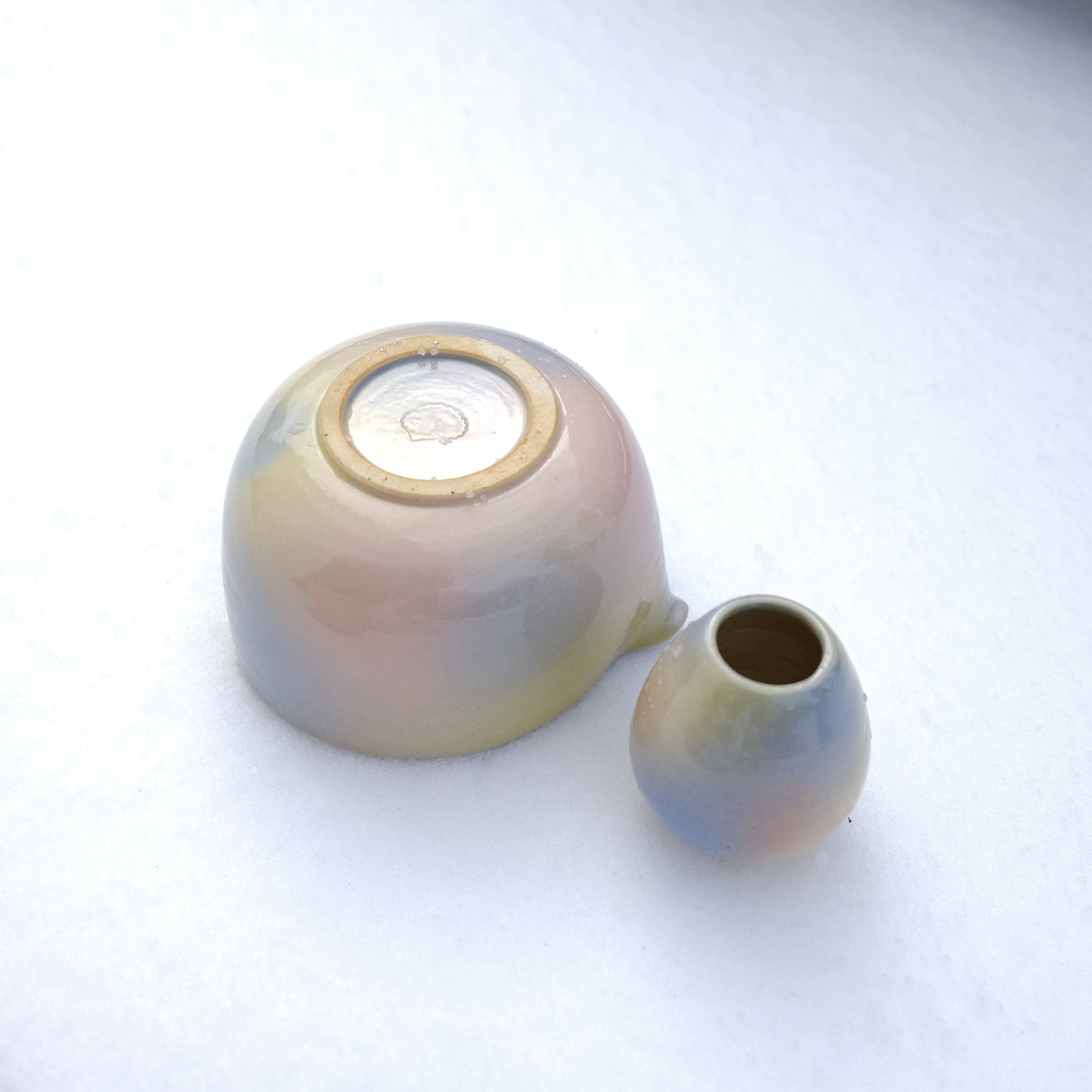 Chawan and Chasentate Set - Blue Dawn