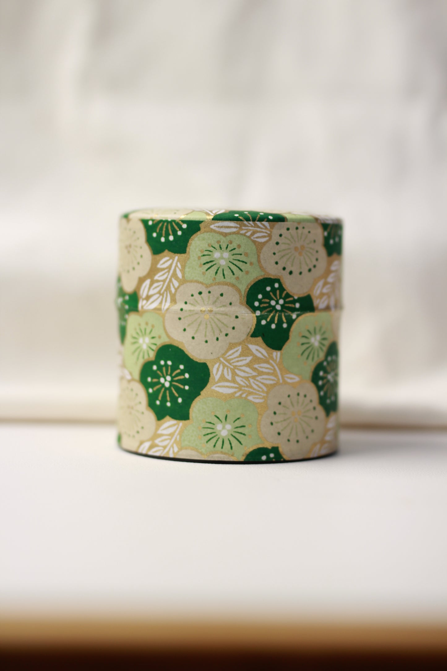 Washi Paper Metal Tea Caddy - (Empty Tin) 100G