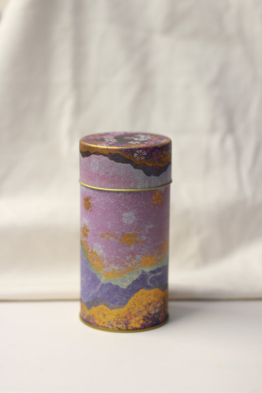 Washi Paper Metal Tea Caddy - (Empty Tin) 200g