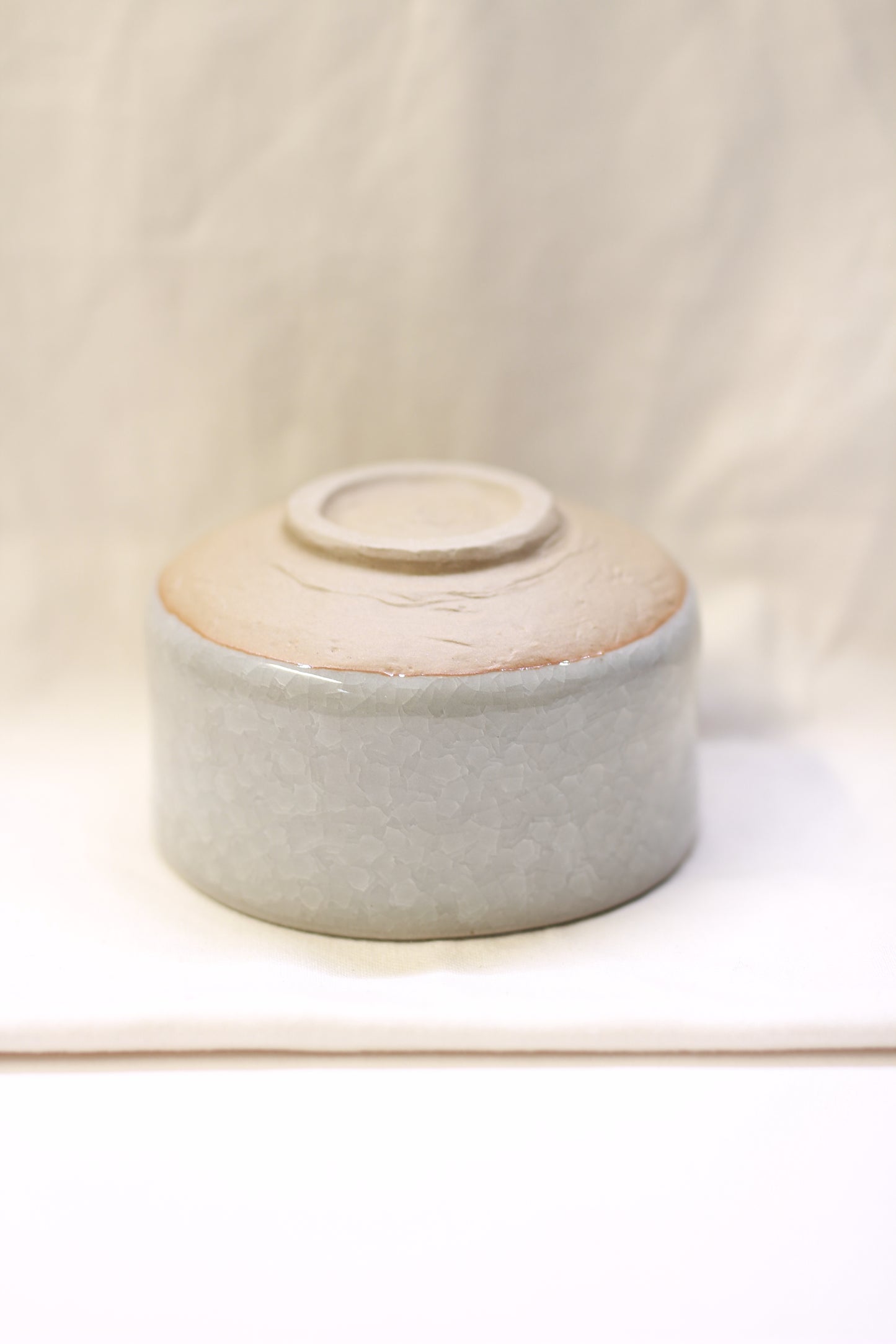 Mino-yaki Chawan - White Ice Crackle Glaze