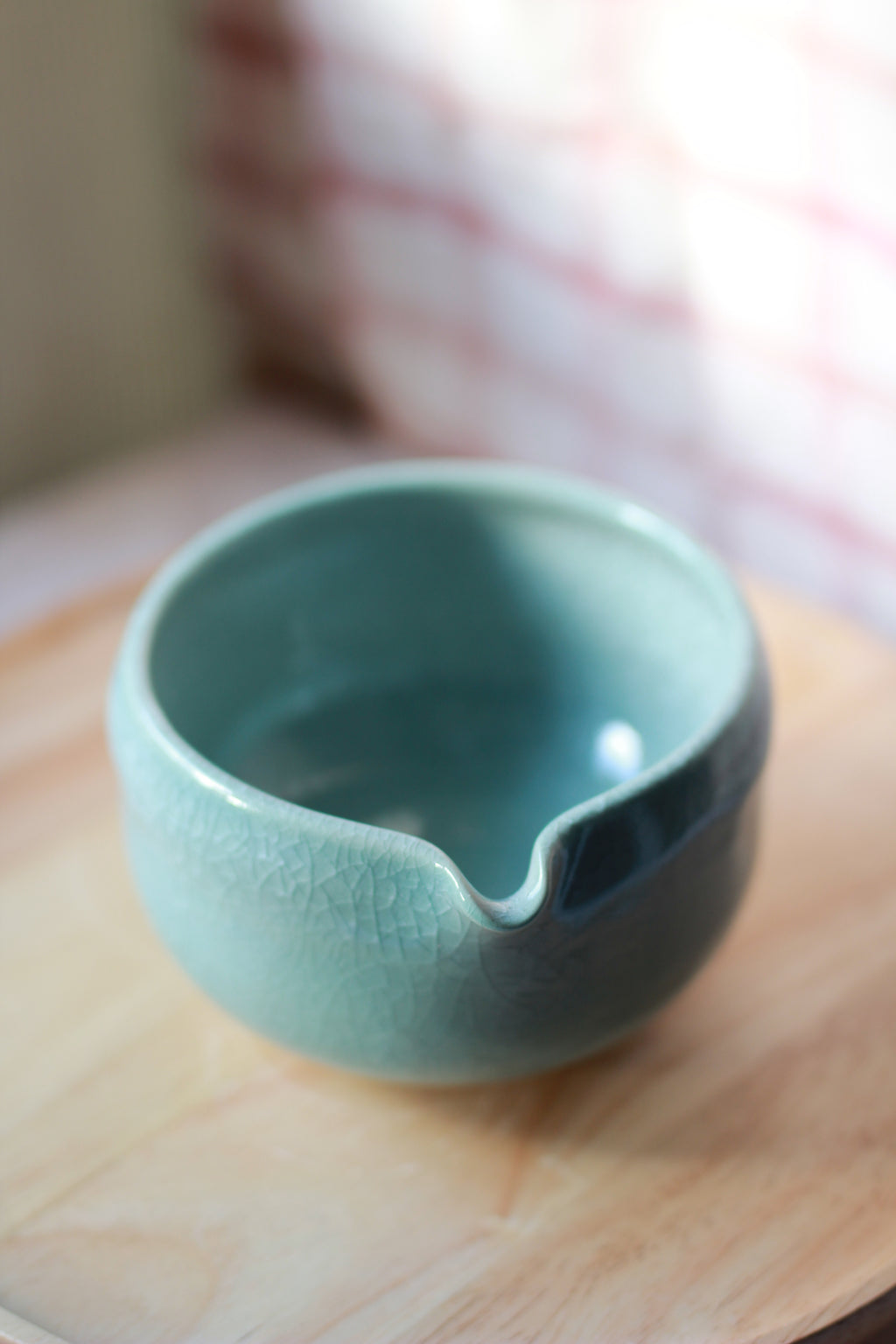 Bat Trang Chawan - Icy Crackle Glaze - Light Blue Jade | Small
