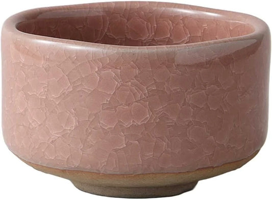 Mino-yaki Chawan - Smokey Pink Crackle Glaze Kikko Kannyu